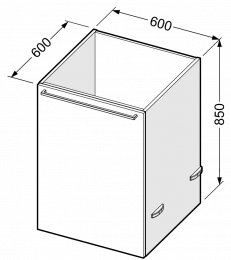 Mobiletto mobile con cassa profonda