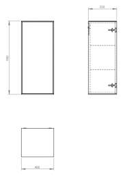 Kolona TITAN 90, 1 vrata