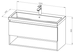 Baza BASIC PLUS 100 s umivaonikom