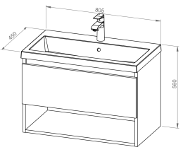 Baza BASIC PLUS 80 s umivaonikom