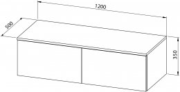 Viseći ormarić JAZZ 120 s dvije ladice