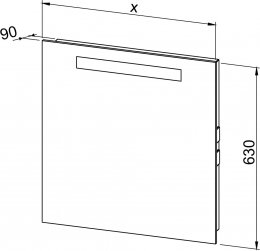 Ogledalo s integriranom rasvjetom, prekidačem i utičnicom