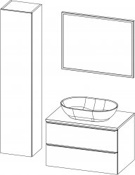 Grande TOP / kompozicija II / 80 + 35 cm
- Baza Grande top 80
- Umivaonik TITAN Long round
- Ogledalo s aluminijskim okvirom 80
- Kolona 35x160, 1 vrata