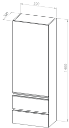 Stranska omarica LYRA 50x140, L/D