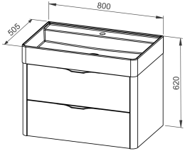 Omarica ARDEA 80 z umivalnikom