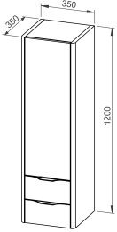 Stranska omarica ARDEA 35x120, L/D