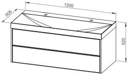 Omarica MYRA 120 z umivalnikom