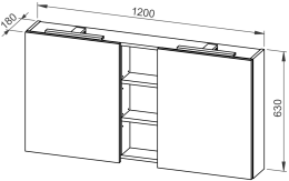 Viseča omarica MYRA 120 z ogledalom